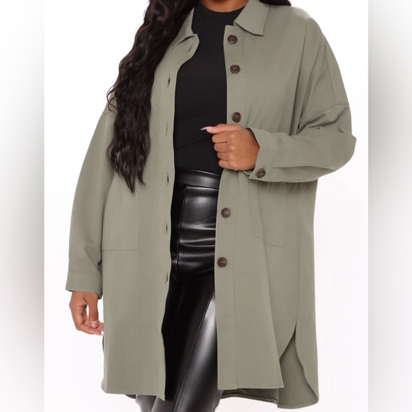 Fashion Nova Other - Fashion Nova Olive Shacket